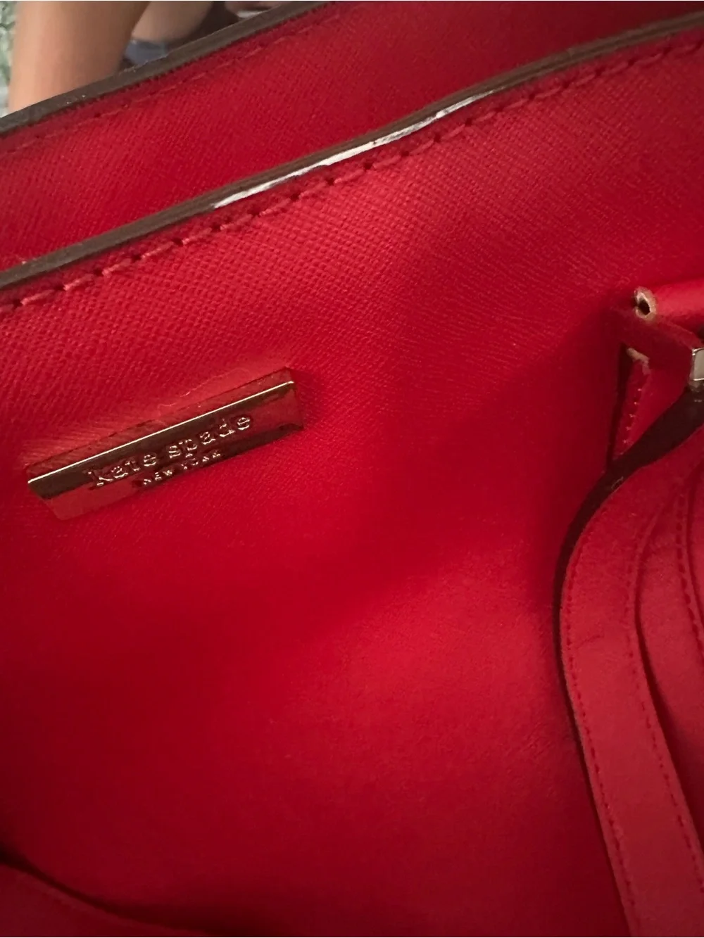 kate spade Coral Red Tote with Matching Wallet